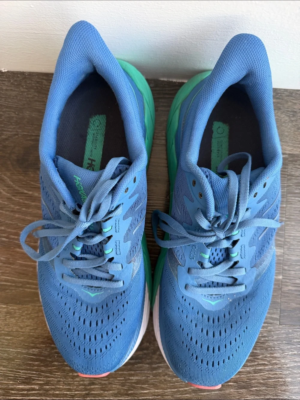 Hoka Women's Blue Running Shoes with Teal Accent